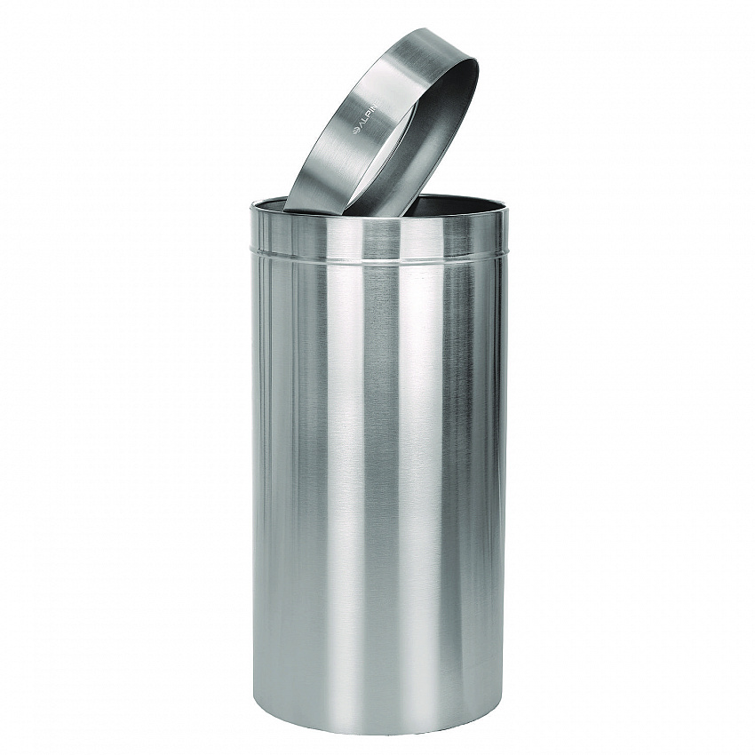 27 Gallon Stainless Steel Commercial Indoor Trash Can, Brushed Stainless Steel (ALP47527)
