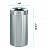 27 Gallon Stainless Steel Commercial Indoor Trash Can, Brushed Stainless Steel (ALP47527)