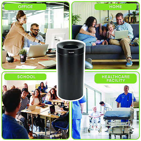 27 Gallon Stainless Steel Commercial Indoor Trash Can, Black (ALP47527BLK)