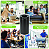27 Gallon Stainless Steel Commercial Indoor Trash Can, Black (ALP47527BLK)