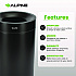 27 Gallon Stainless Steel Commercial Indoor Trash Can, Black (ALP47527BLK)
