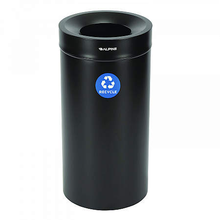 27 Gallon Stainless Steel Recycling Can, Black (ALP47527BLKR)