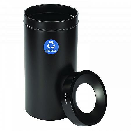 27 Gallon Stainless Steel Recycling Can, Black (ALP47527BLKR)