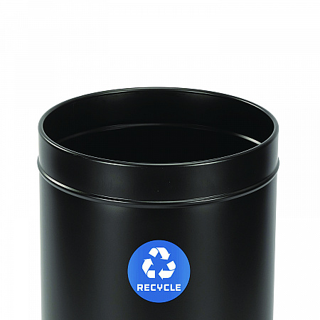 27 Gallon Stainless Steel Recycling Can, Black (ALP47527BLKR)