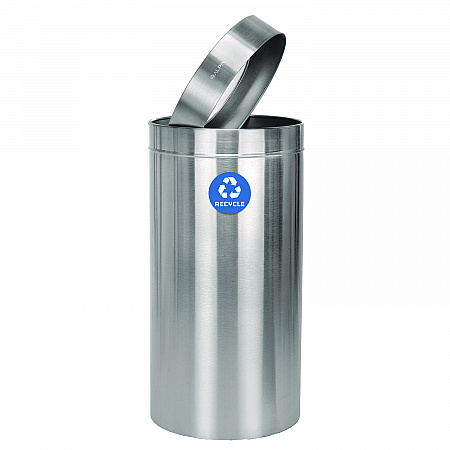 27 Gallon Stainless Steel Recycling Can, Brushed Stainless Steel (ALP47527R)