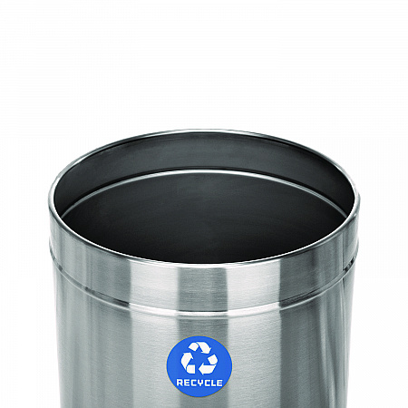 27 Gallon Stainless Steel Recycling Can, Brushed Stainless Steel (ALP47527R)