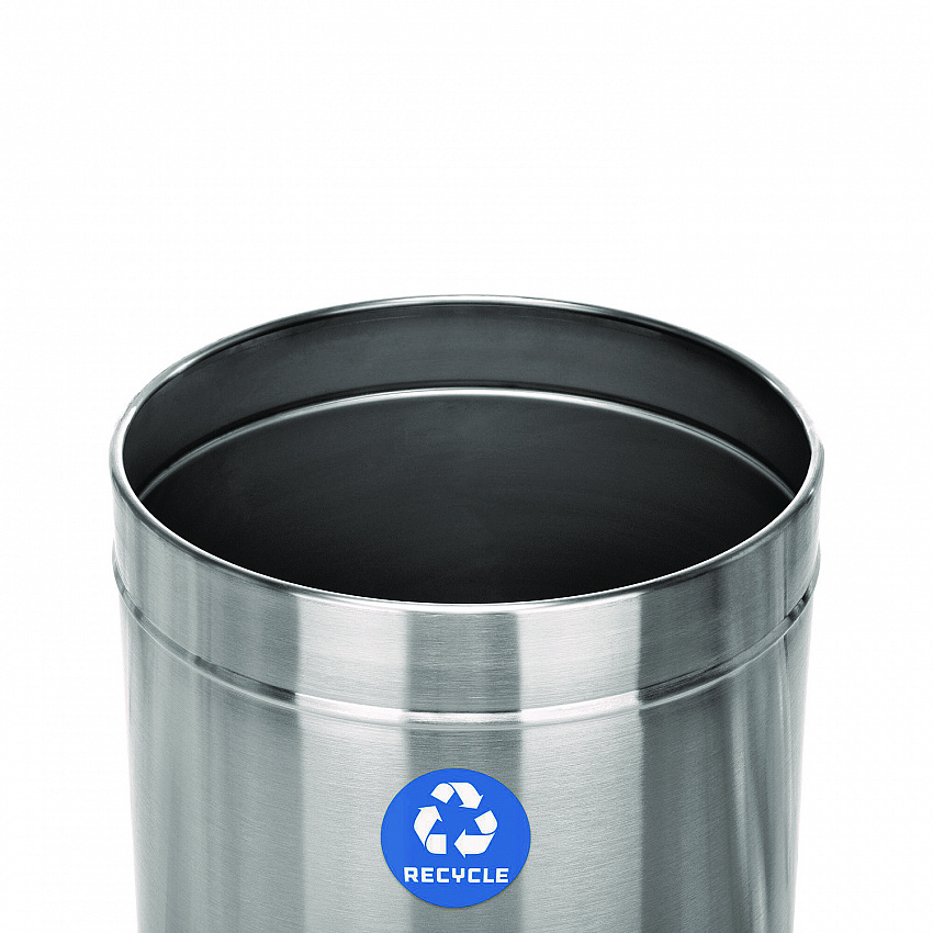 27 Gallon Stainless Steel Recycling Can and Trash Receptacle, Brushed Stainless Steel (ALP47527RT)