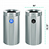 27 Gallon Stainless Steel Recycling Can and Trash Receptacle, Brushed Stainless Steel (ALP47527RT)