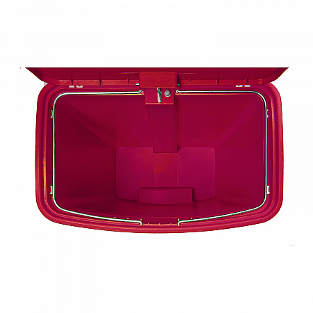 Streamline Resin Step-On Container, Front Step Style, 8 gal, Polyethylene, Red (1883564)