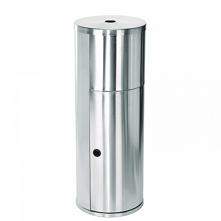 Stainless Steel 7 Gal Trash Can with Gym Disinfecting Wipes Dispenser (ALP4777)