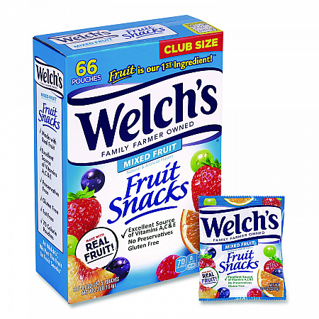 Fruit Snacks, Mixed Fruit, 0.8 oz Pouch, 66 Pouches/Box (20900320)
