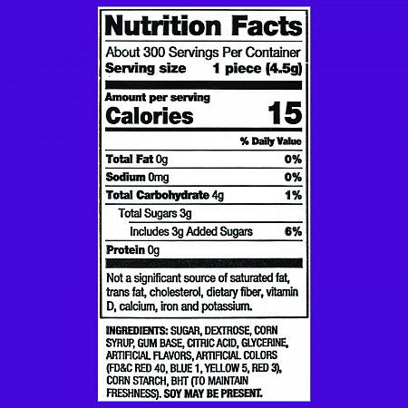 Bubble Gum Assorted Flavor Twist Tub, 300 Pieces/Tub, 1 Tub/Carton (22000223)