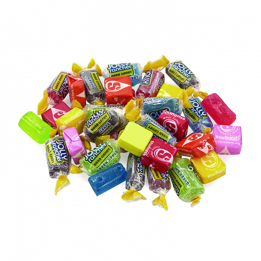 Chewy and Hard Candy Party Asst, Jolly Rancher/Starburst, 8.5 lbs Total, 2 Bag Bundle (600B0003)