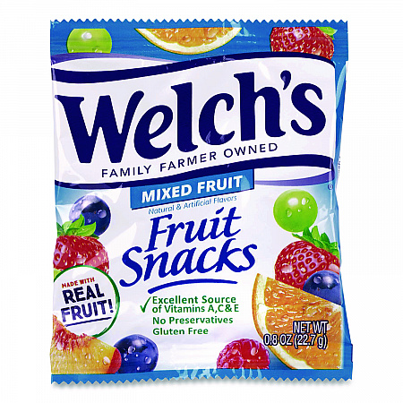 Fruit Snacks, Mixed Fruit, 0.9 oz Pouch, 40/Box (PIM94068)