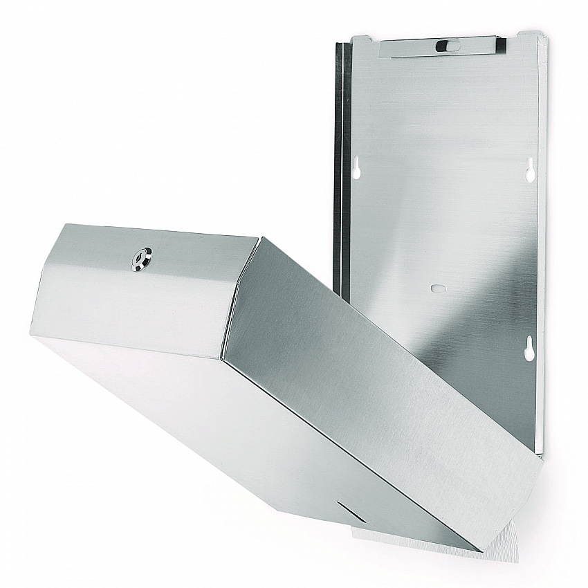 Vertical C-Fold/Multi-Fold Paper Towel Dispenser, 14.5 x 4 x 11.2, Brushed Stainless Steel (ALP480)