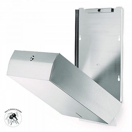 Vertical C-Fold/Multi-Fold Paper Towel Dispenser, 14.5 x 4 x 11.2, Brushed Stainless Steel (ALP480)