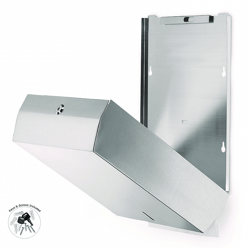 Vertical C-Fold/Multi-Fold Paper Towel Dispenser, 14.5 x 4 x 11.2, Brushed Stainless Steel (ALP480)