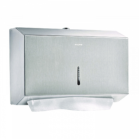 Horizontal C-Fold/Multi-Fold Paper Towel Dispenser, 7.08 x 3.93 x 10.82, Brushed Nickel (ALP481S)