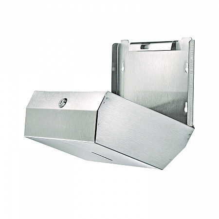 Horizontal C-Fold/Multi-Fold Paper Towel Dispenser, 7.08 x 3.93 x 10.82, Brushed Nickel (ALP481S)