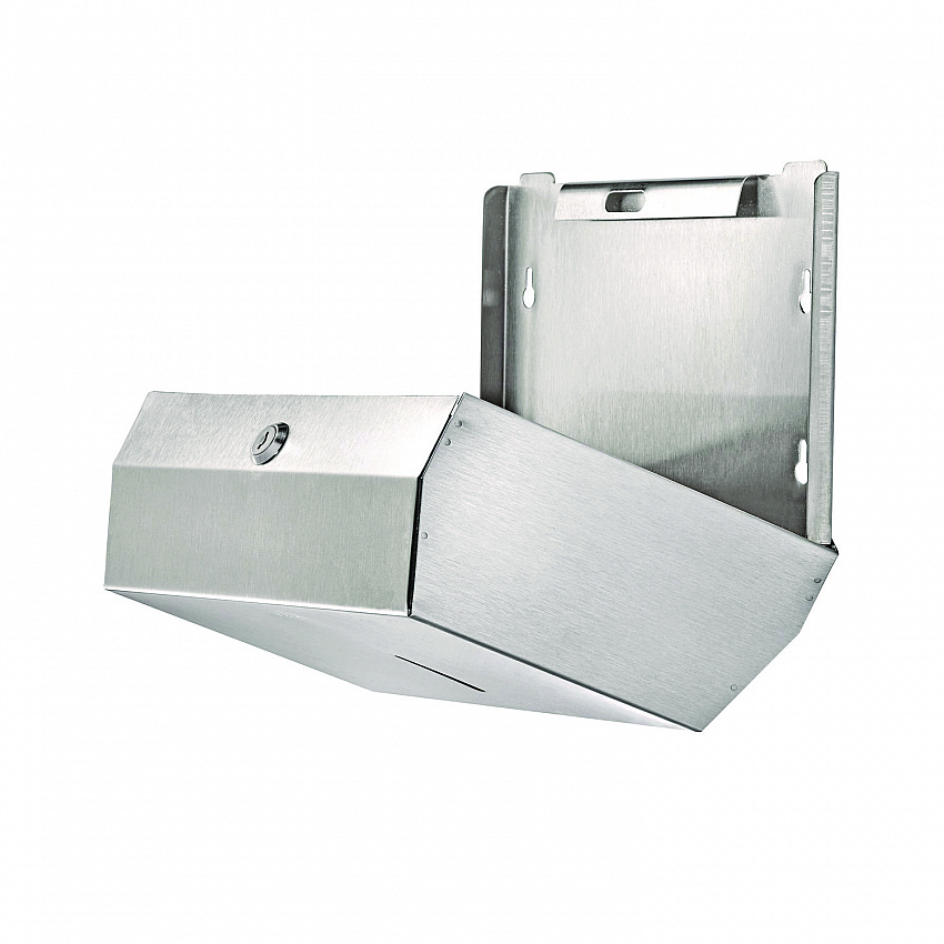 Horizontal C-Fold/Multi-Fold Paper Towel Dispenser, 7.08 x 3.93 x 10.82, Brushed Nickel (ALP481S)