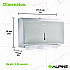 Horizontal C-Fold/Multi-Fold Paper Towel Dispenser, 7.08 x 3.93 x 10.82, Brushed Nickel (ALP481S)