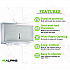 Horizontal C-Fold/Multi-Fold Paper Towel Dispenser, 7.08 x 3.93 x 10.82, Brushed Nickel (ALP481S)
