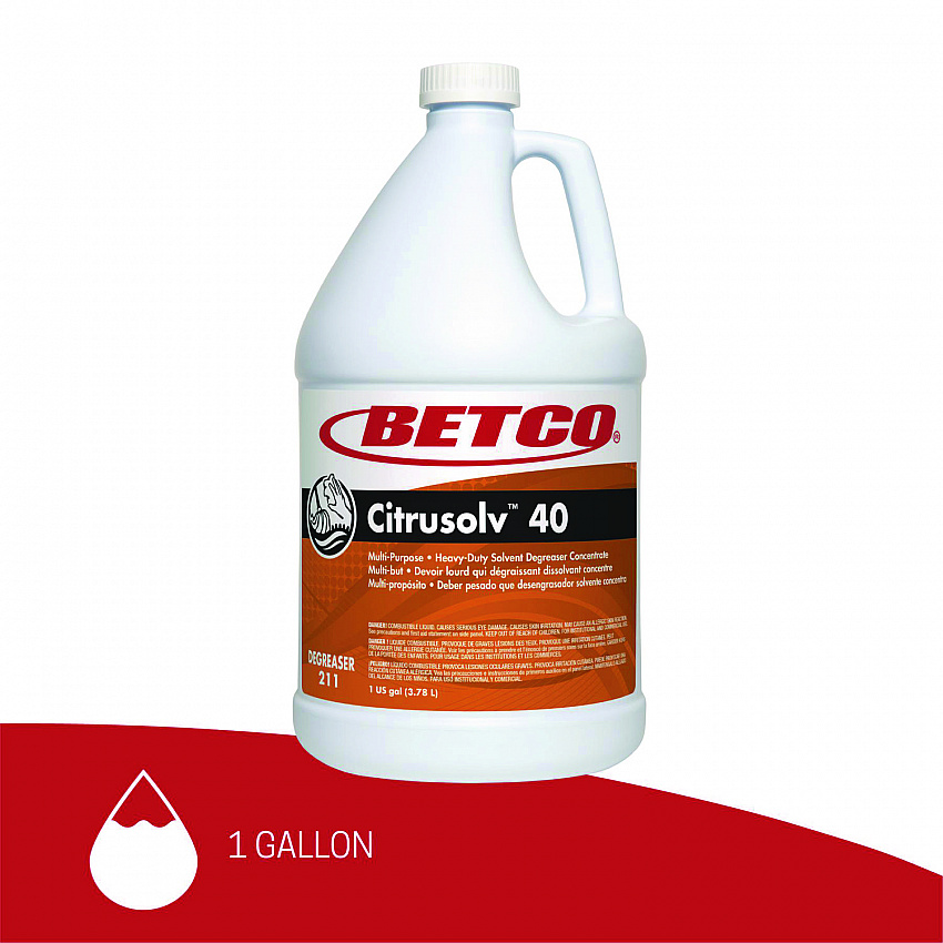 Citrusolv 40 HD Degreaser, Citrus Scent, 1 gal Bottle, 4/Carton (2110400)