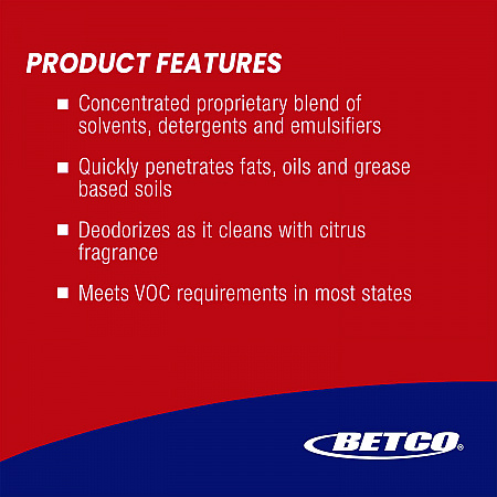 Citrusolv 40 HD Degreaser, Citrus Scent, 1 gal Bottle, 4/Carton (2110400)