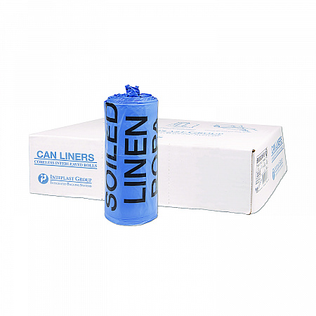 Institutional Low-Density Can Liners, Soiled Linen, 30 gal, 1 mil, 30