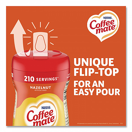Hazelnut Creamer Powder, 15 oz Canister (12345)