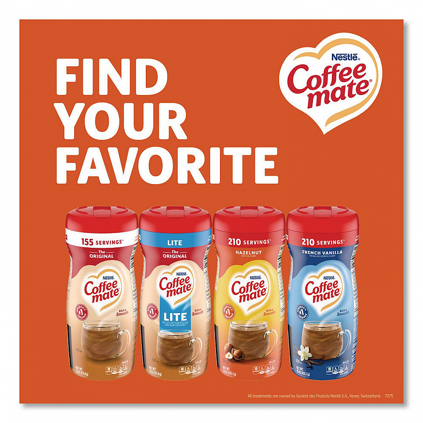 Hazelnut Creamer Powder, 15 oz Canister (12345)