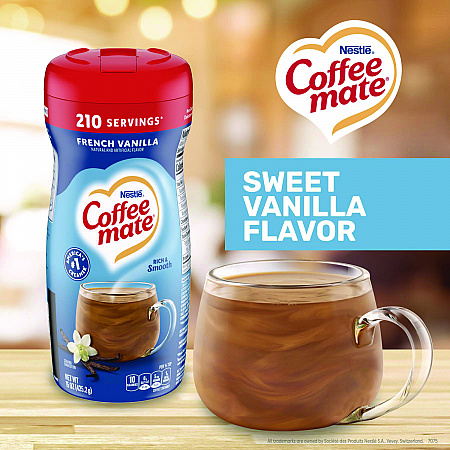 Non-Dairy Powdered Creamer, French Vanilla, 15 oz Canister, 12/Carton (35775CT)