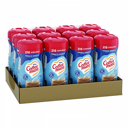 Non-Dairy Powdered Creamer, French Vanilla, 15 oz Canister, 12/Carton (35775CT)