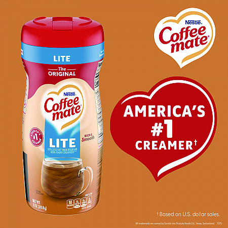 Powdered Creamer, Original Lite, 11 oz Canister, 12/Carton (74185CT)
