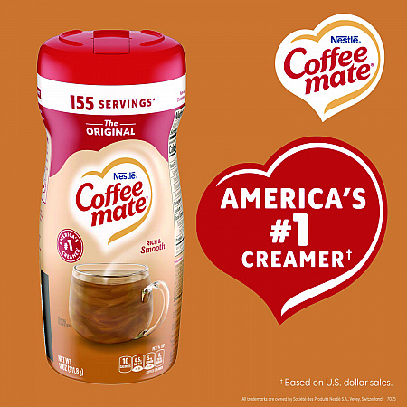 Non-Dairy Powdered Creamer, Original, 11 oz Canister, 12/Carton (55882CT)
