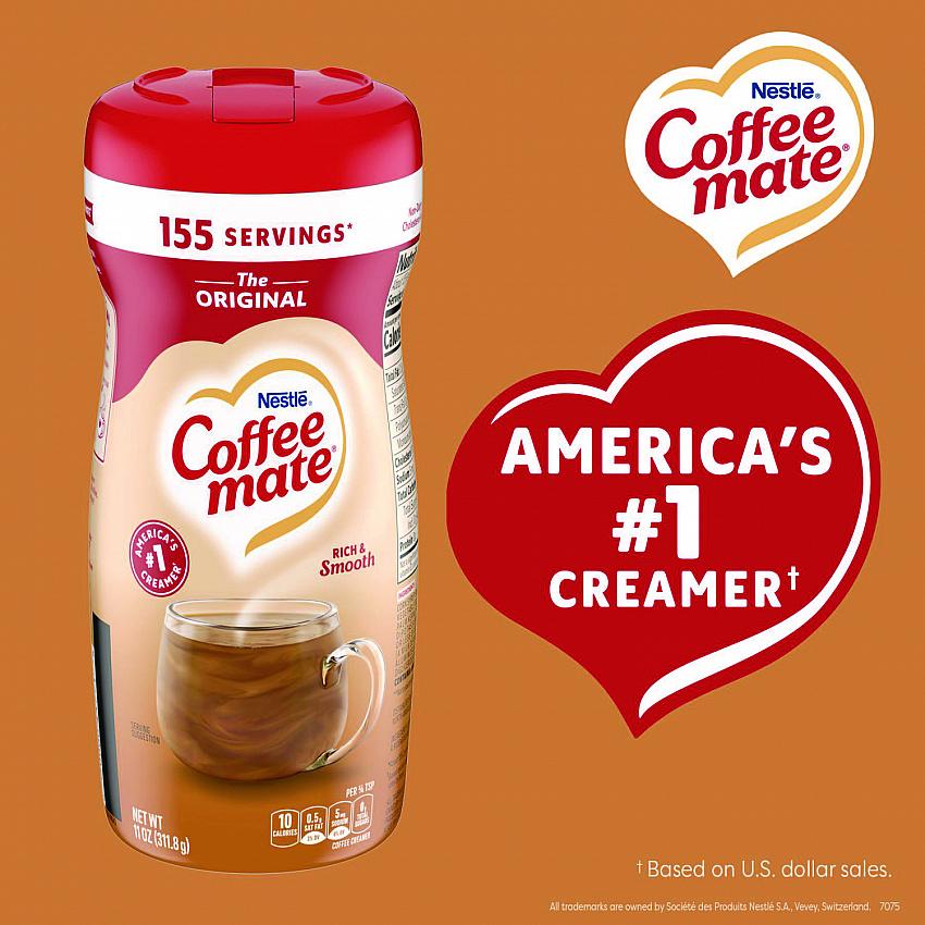 Non-Dairy Powdered Creamer, Original, 11 oz Canister, 12/Carton (55882CT)