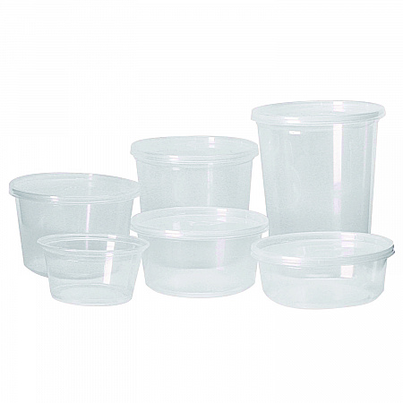 Pro Kal Polyethylene Flush Fill Round Deli Lids, 4.6
