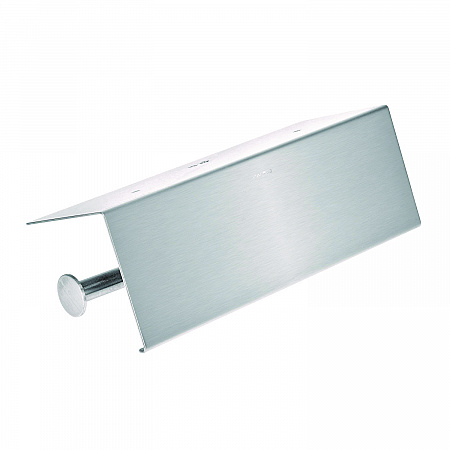 Double Post Toilet Paper Holder with Shelf Storage Rack, 3.87 x 10.5 x 3.95, Brushed Stainless Steel (ALP487B)