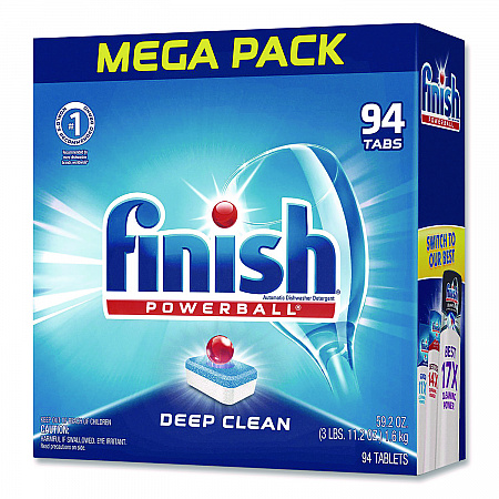 Powerball Dishwasher Tabs, Fresh Scent, 94/Box, 4 Boxes/Carton (97330CT)