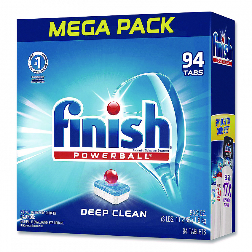 Powerball Dishwasher Tabs, Fresh Scent, 94/Box, 4 Boxes/Carton (97330CT)