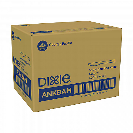 Bamboo Cutlery, Mediumweight Knife, Paper, Light Golden, 100/Pack, 10 Packs/Carton (ANKBAM)