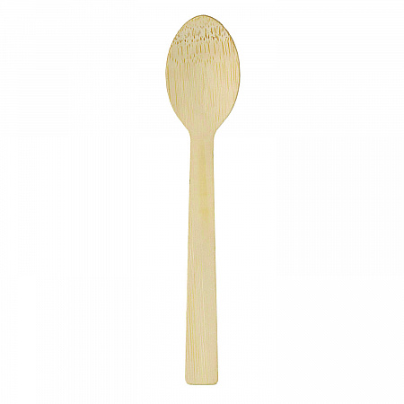 Bamboo Cutlery, Mediumweight Spoon, Paper, Light Golden, 100/Pack, 10 Packs/Carton (ANSBAM)