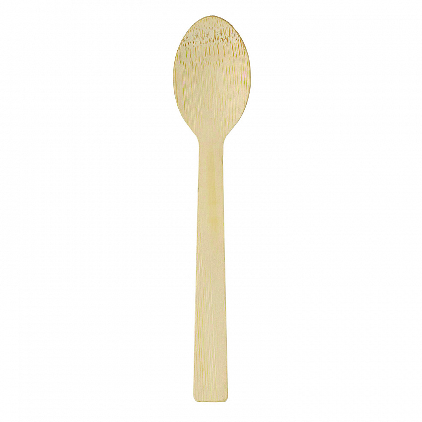 Bamboo Cutlery, Mediumweight Spoon, Paper, Light Golden, 100/Pack, 10 Packs/Carton (ANSBAM)