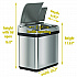Rectangular Sensor Trash Can, 2.5 gal, Plastic, Silver (HLS02SS)