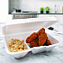 Foam Hinged Lid Containers, 6.4 x 9.33 x 2.9, White, 100/Bags, 2 Bags/Carton (205HT2)