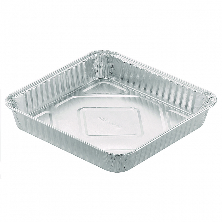 8" Square Cake Pan, 7.88 x 7.88 x 1.31, Silver, Aluminum, 500/Carton (404835500)