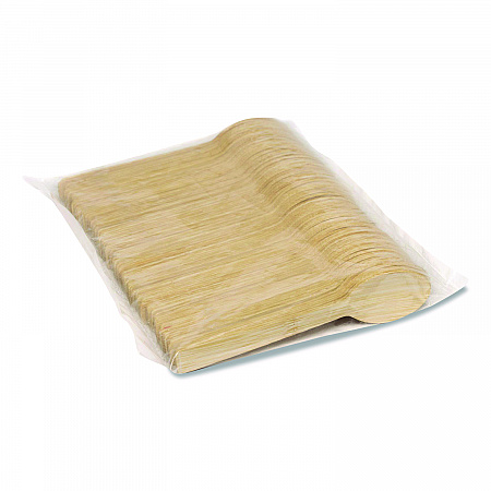 Bamboo Cutlery, Mediumweight Spoon, Paper, Light Golden, 100/Pack, 10 Packs/Carton (ANSBAM)