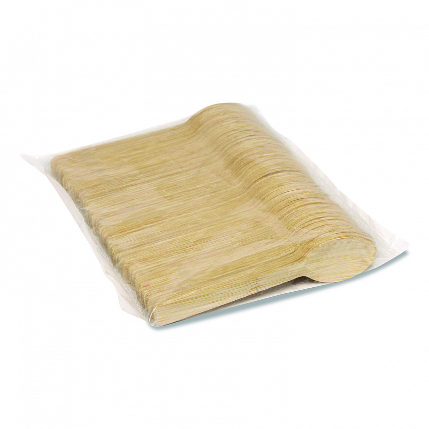 Bamboo Cutlery, Mediumweight Spoon, Paper, Light Golden, 100/Pack, 10 Packs/Carton (ANSBAM)