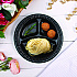 Quiet Classic Laminated Foam Dinnerware, 3-Compartment Plate, 9