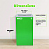 29 Gallon Trash/Recycling Cans, Steel, Green Mixed Recycling Can with Mixed Lid (4450KITGRNMM)